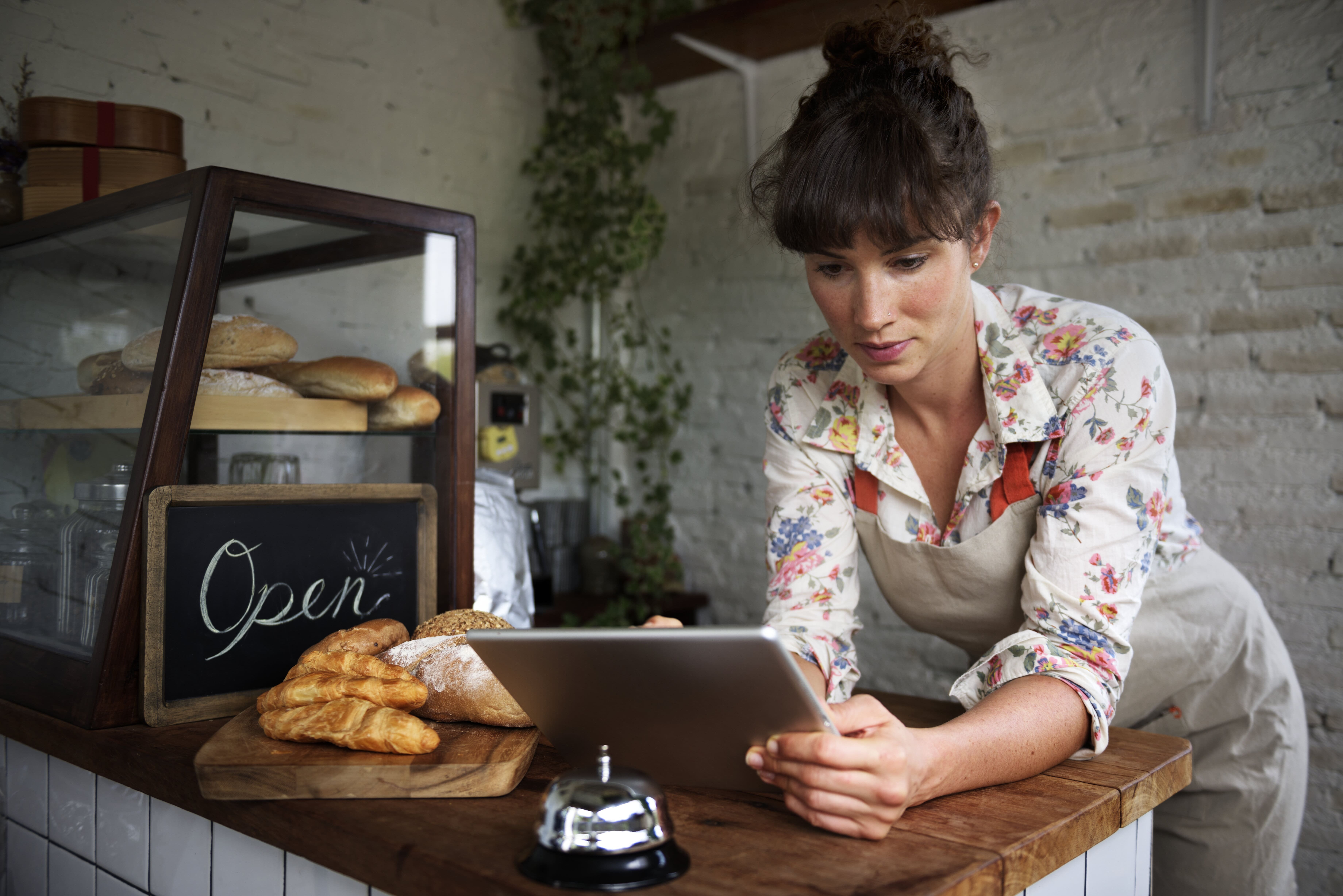 Woman using digital tablet 1